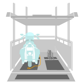 自動二輪車・自転車の駐輪場としての活用イメージ