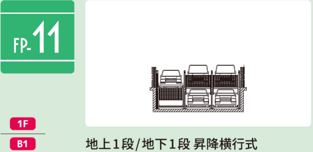 FP-11 地上1段／地下1段 昇降横行式